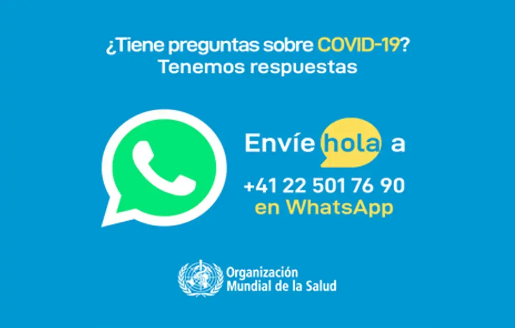 La OMS lleva la información de la COVID-19 a millones a través de WhatsApp, ahora en español