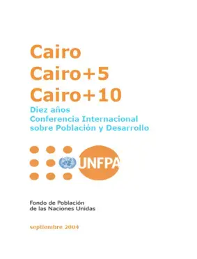 Cairo | Diez años | Conferencia Internacional sobre Población y Desarrollo 