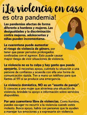 ¡La violencia en casa es otra pandemia!